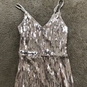 Gorgeous Gold Sequin Shein MIDI Dress